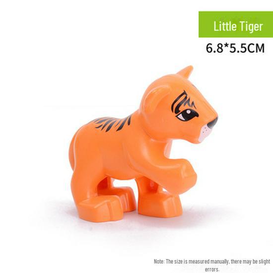 Lego-Compatible Large Animal Accessories Building Blocks for Kids' Prairie, Ocean, Jungle Simulations, Ages 3+