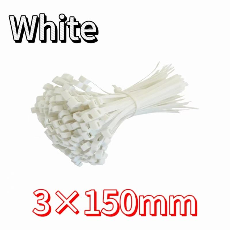 100-2000Pcs Plastic Nylon Cable Ties Self-locking Cord Ties Straps Adjustable Cables Fastening Loop Home Office Wire Zip Ties