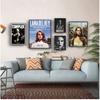 I drukuje nieoprawione dekoracyjne zdjęcia Lana Del Rey Pop Art obraz ścienny na płótnie plakat na plakaty do wystroju wnętrz