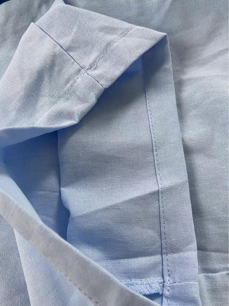2023 European & American Women's Cotton Linen Pocket Elastic Casual Pants