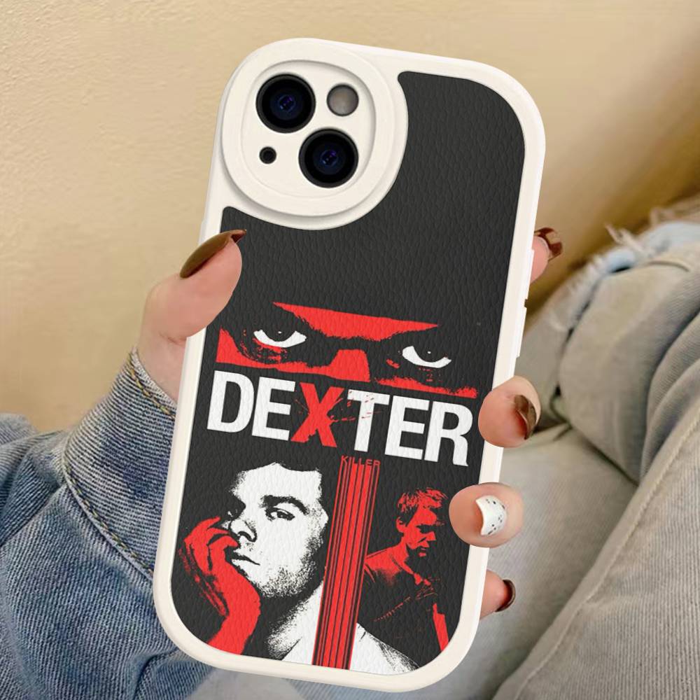 Movie D-Dexter Phone Case For IPhone 16 15 14 13 12 11 Pro Max Plus 16E Soft Leather Cover