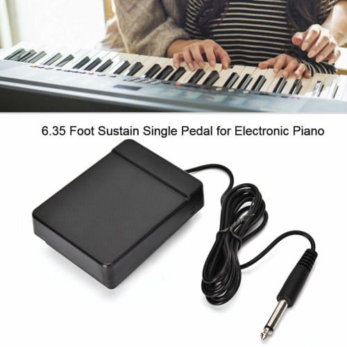 Electronic Keyboard Sustain Pedal, Electronic Piano Sustain Pedal, Switchable Pedal, 6.35 Audio Head, Classical Style Foot Pedal, Damper Pedal, Keyboa
