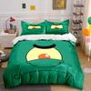 Green Bedding with Cartoon Eye. Bedding Sets Duvet Cover Sets Duvet Covers Pillowcases(1 * Duvet Cover 2 * Pillowcases, Without Duvet Insert)