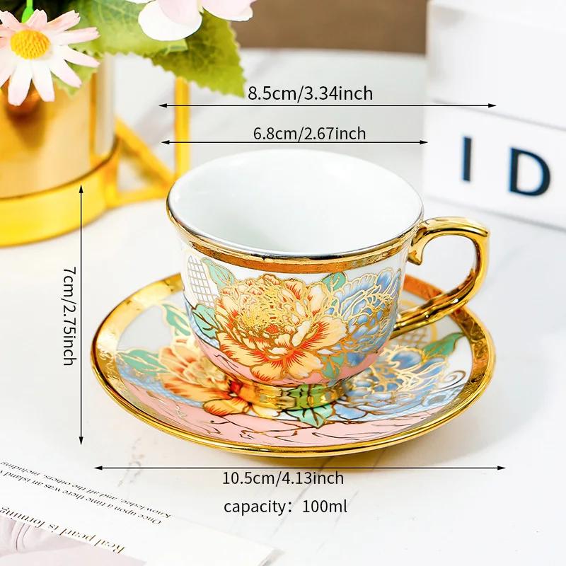14-częściowy zestaw Domowy Europejski Zestaw do Herbaty Ceramiczny Zestaw Filiżanek do Kawy Herbata Kwiatowa Angielska Popołudniowa Herbata Kwiatowy Czajnik do Kawy Filiżanka i Spodek