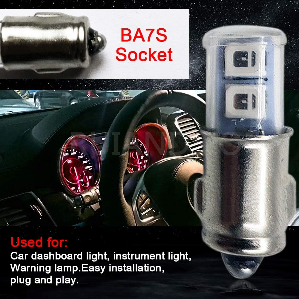 [4SMD High Brightness/Red Light] Ruiandsion BA7S LED Bulb Set of