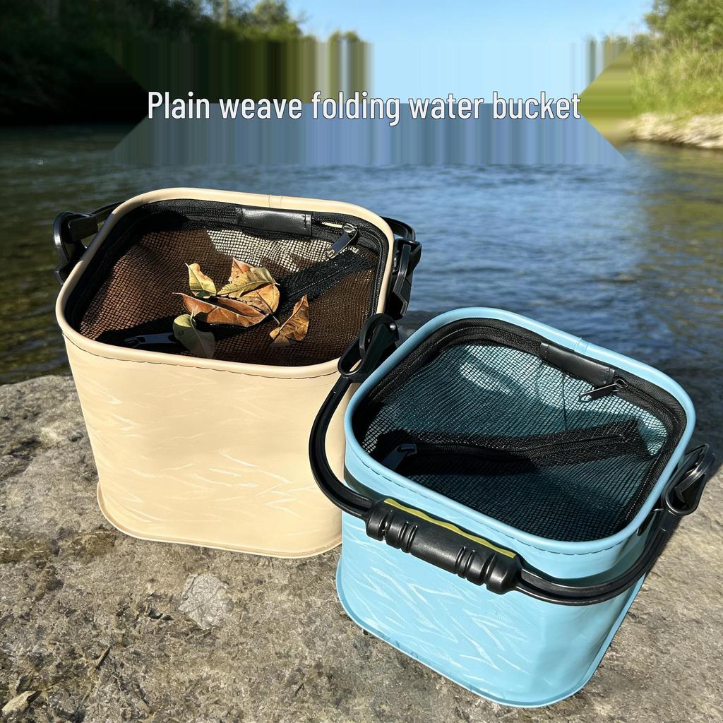 Folding Fishing Gear Bucket - Durable, Thickened, Outdoor Live Fish Container