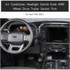 Air Conditioner Headlight 4WD Trailer Switch Knob Cover for Ford F150 2021+Black