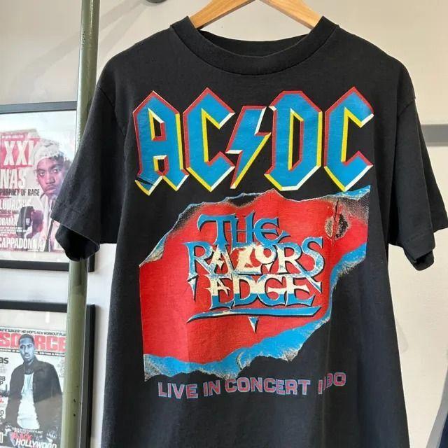 

ВИНТАЖ 1990 | ACDC The Razors Edges Концертный zespół Унисекс AHN00840 Унисекс Футболка S