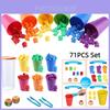 Conjunto de Brinquedos Matemáticos Coloridos Urso Arco-Íris Para Educação Infantil