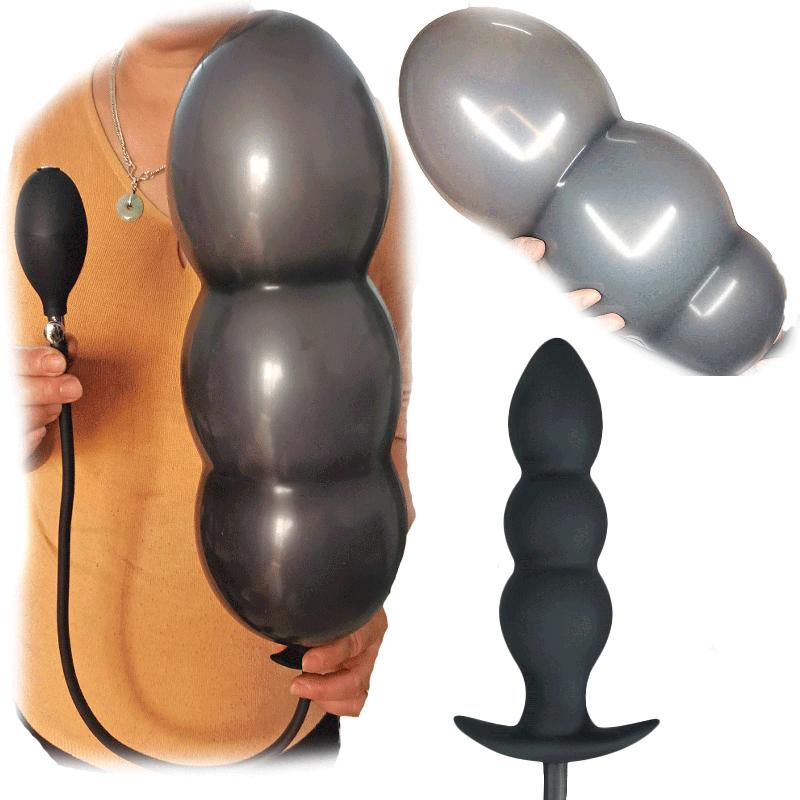 New Super Huge Inflatable Anal Plug Expandable Big Butt Prostate Massager Vagina Anus Dilator Adult Sex Toys for Men Woman Gay