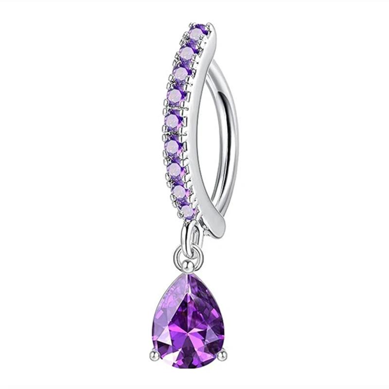 1PCS Heart Crystal Belly Button Rings For Women Fashion Reverse Belly Piercing Buckle Butterfly Navel Barbell Body Jewelry Gift