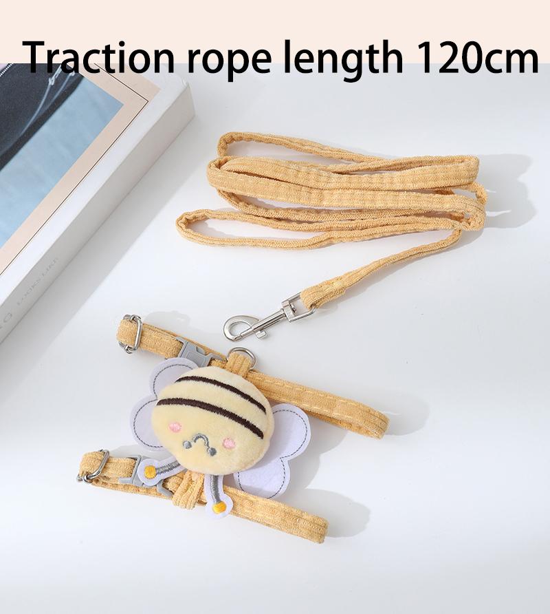 Cat Harness Cute Bee Style Pet Harnesses And Leashes Set Adjustable Harness for Cats Small Dogs Pug Chihuahua Cat Accessories