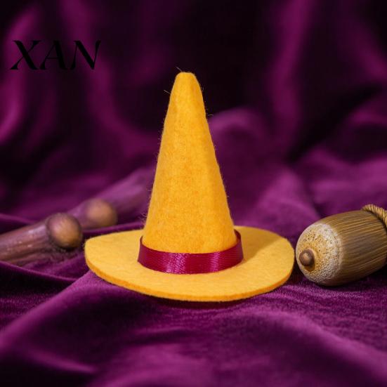 Halloween Costume Props for Kids 2 Pcs Mini Felt Witch Hats, Cute Tiny Wizard Hat Wine Small Scene Decorations Bottle Topper Party Favors, DIY Crafts,
