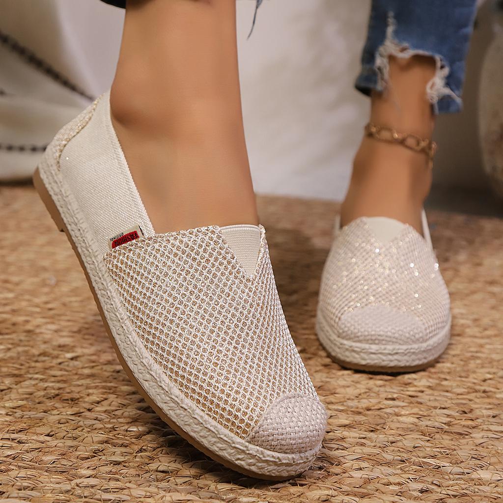 Women Flats Summer New Canvas Shoes Breathable Casual Loafers Slip-On Graffiti Espadrilles Flat Sneakers Women Zapatos De Mujer