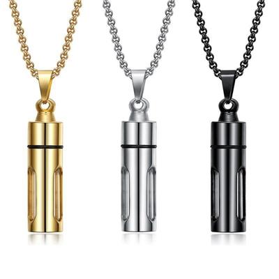 Clear Tube Perfume Bottle Necklace Diffuser Necklace Pendant Perfume Necklace Cylinde Tube for Memorial Jewelry Gift