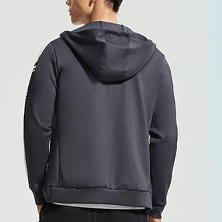 Li-Ning Fitness Series Hoodie Men Tops Ink-Gray AWDR459-4
