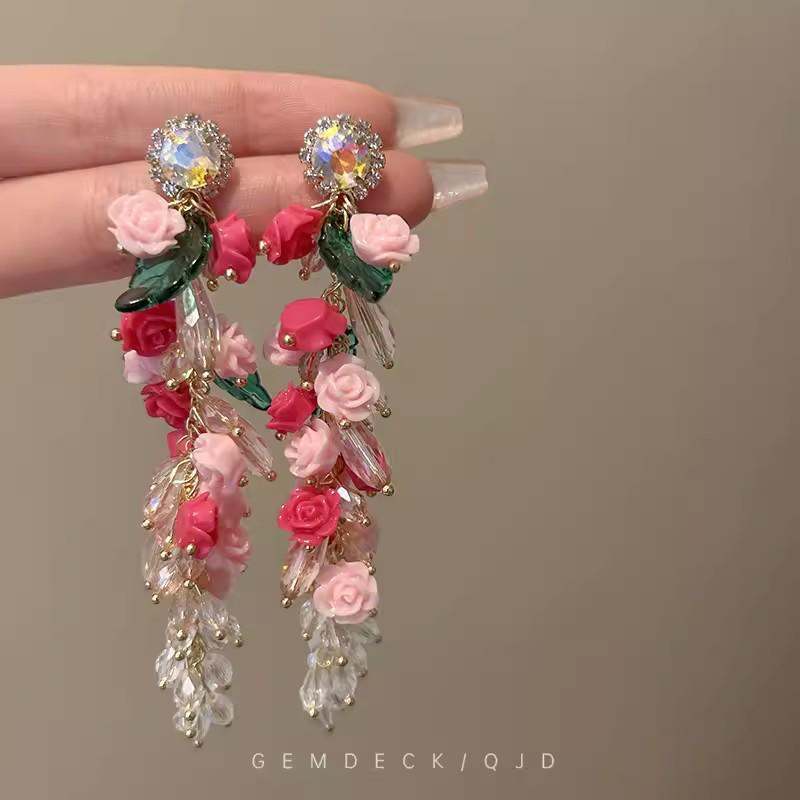 2024 Trendy Colorful Flower Stud Earrings for Women - Summer Fresh Design