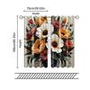 Filtering Curtains Excluding Rods Non Movable Without Batteries Floral Leaves Art Deco Use Bedrooms Set Of 2 Made Polyester Sleeping Area Decor