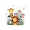 Cute Animal Wall Sticker for Bedroom Living Room Study Rental Home Background Wall Decor