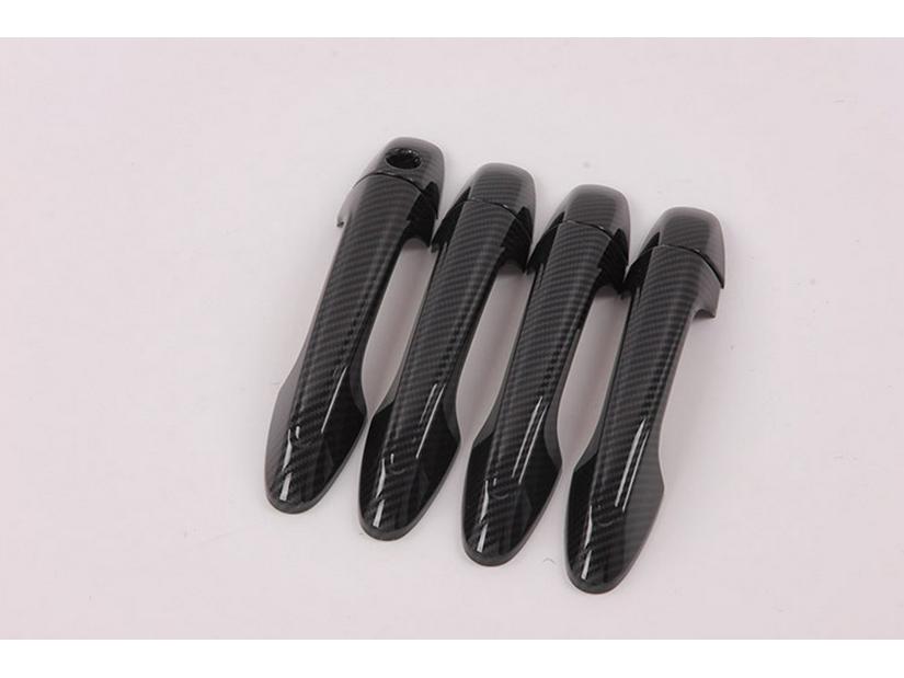 2019 Yaris Czarny Karbonowy Nakładka Klamki Drzwi