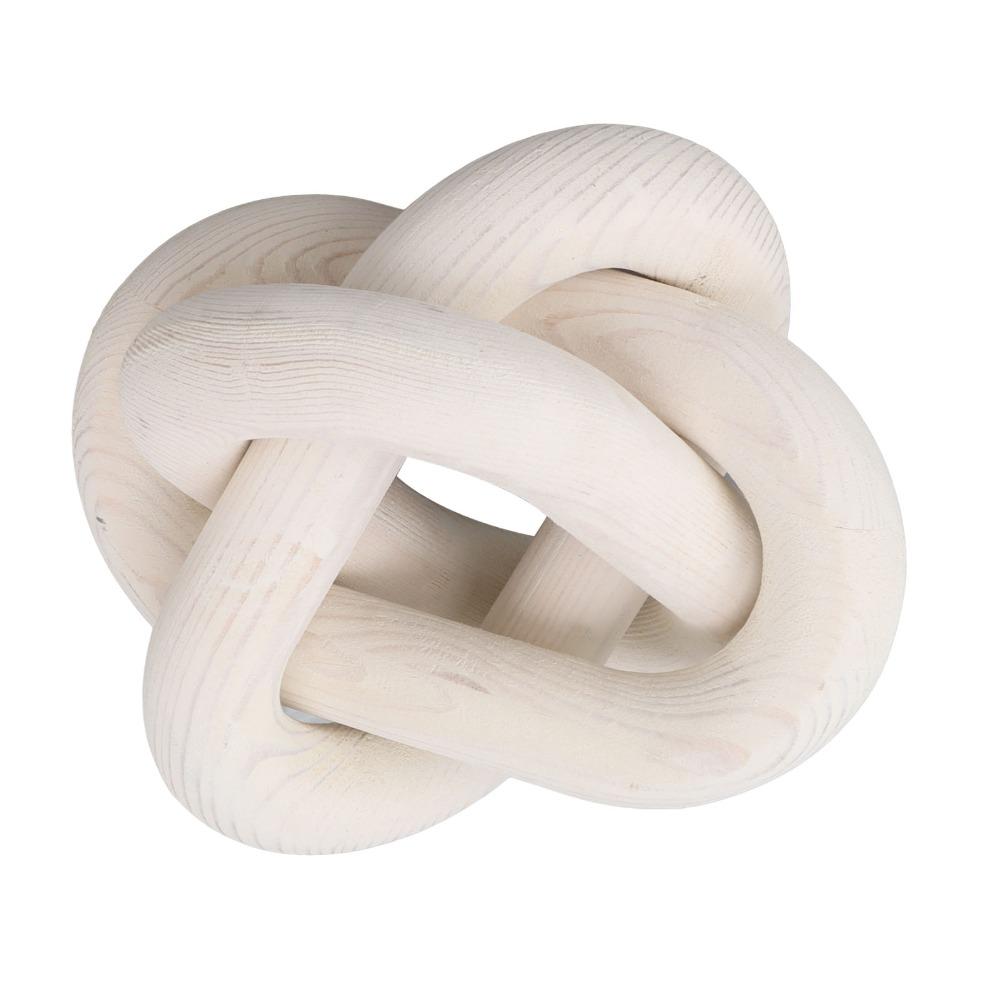 Chaîne en Bois à 3 Maillons Maillon en Bois Blanc Décorations Nœud en Bois Bohème Décor Table Basse