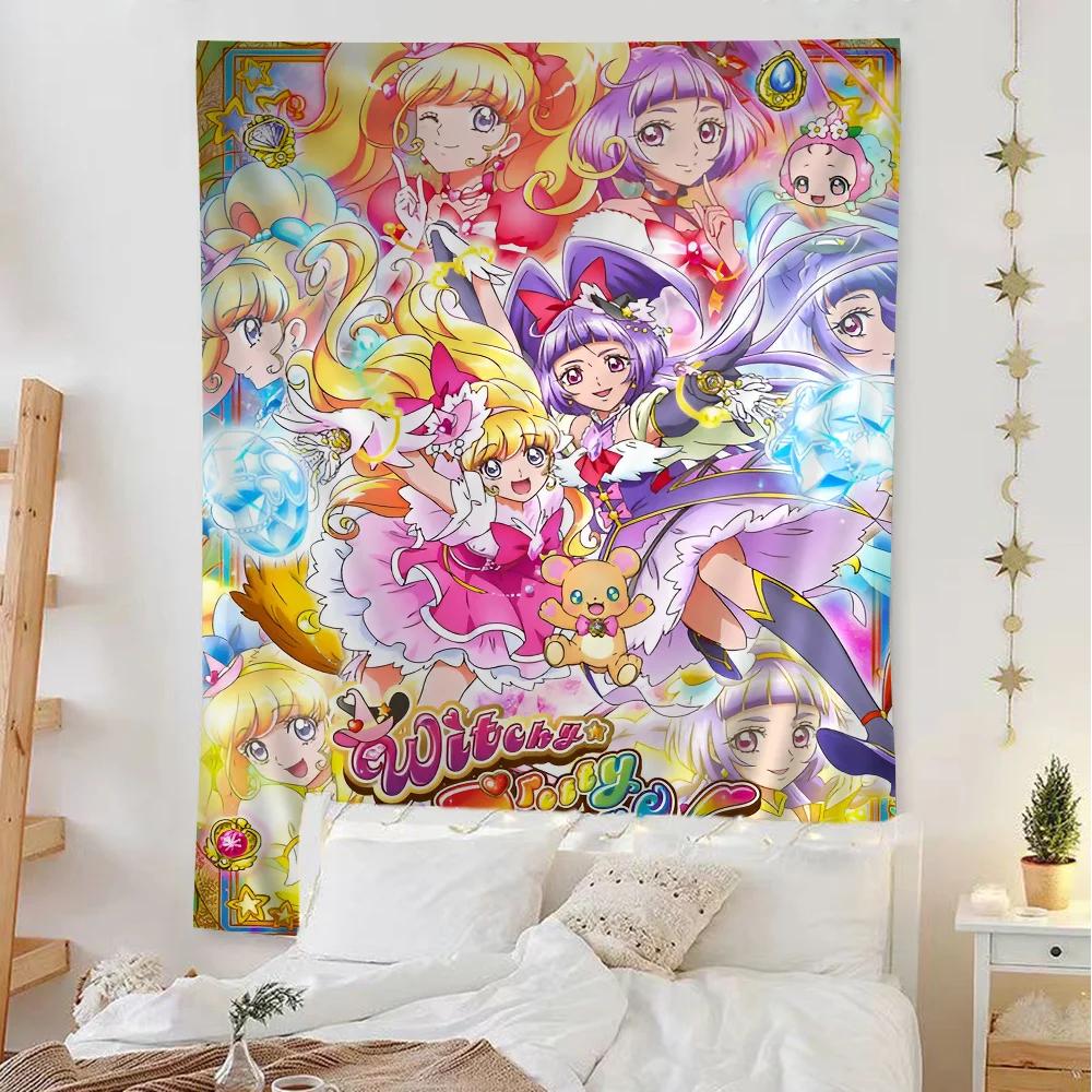 Smile Precure Cute Anime Anime Tapestry Hanging Tarot Hippie Wall Rugs Dorm Home Decor