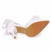 Women's Heels Shoes White Flower Thin Heel Pointed Beaded Strap Sandals Women Bridal Wedding Dress Shoes for Woman Wedding Shoes