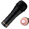 High Quality Flashlight Masturbator for Men-Anal Sex Toy with Vibrating Function TPE+ABS Material Black Color Gift Box Packaging