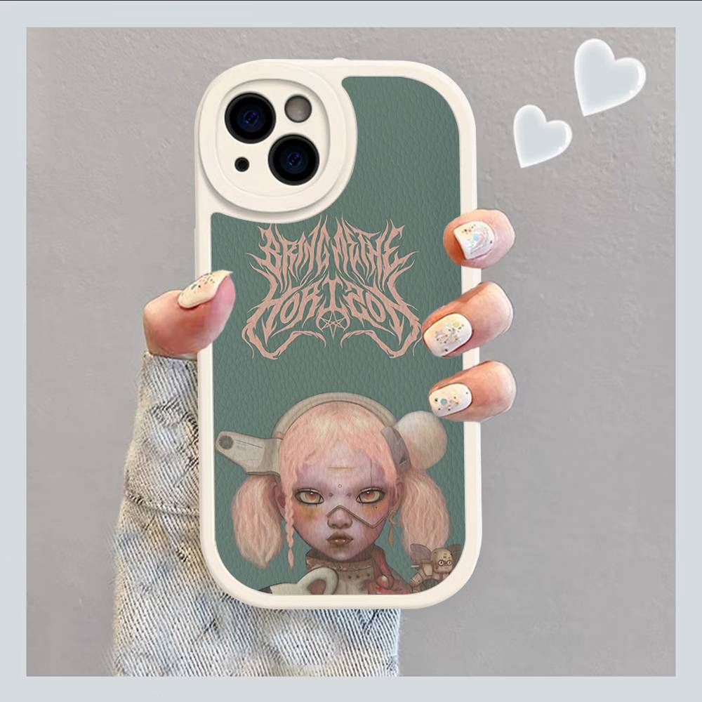 B-Bring M-Me The B-BMTH H-Horizon Leather Phone Case For IPhone 16 15 14 13 12 11 Pro Max Plus Shockproof Cover