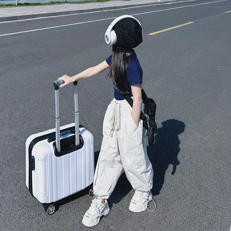 2023 Girls' Casual Street Dance Overalls: Versatile Loose Wide-Leg Summer Pants with a Tight Waist.