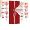 2025 Double Happiness Wedding Room Hanging Decor Set: Wall Decorations & Bride Living Room Flower Pulls