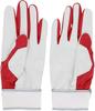 adidas Baseball Batting Red x Silver Size LBG504 Gloves, 51, Medium, (6413), L,