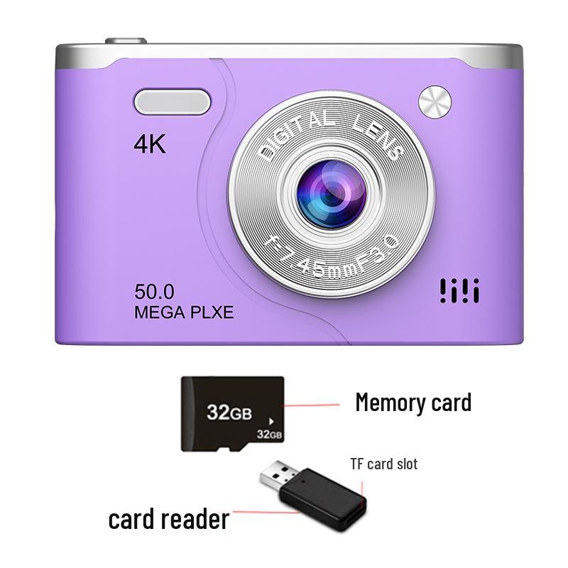 Retro-Style Mini Portable Dual-Camera Mirrorless SLR for Students and Beginners