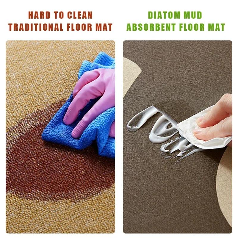 Carpet for Kitchen Floor Mat Absorbent Long Rug Absorb Oil Quick-drying Diatom Mud Anti-slip Foot Mats Home Decoration Rugs