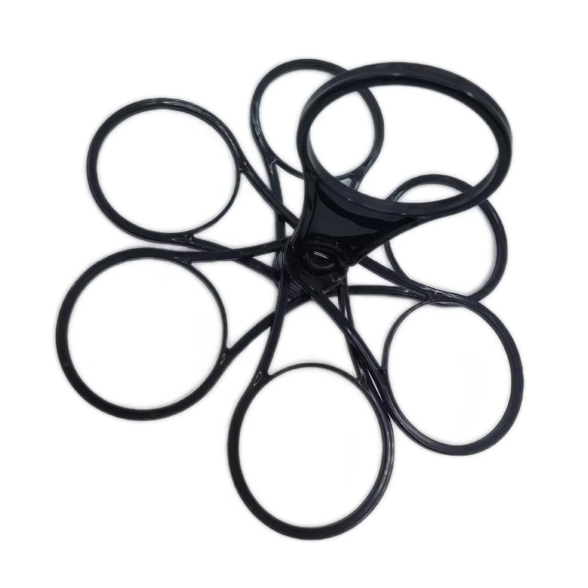 

Reusable Drink Carrier Foldable 6-layers Reusable Drink Holder with Handle Outside Portable Coffee Cup Racks Bar Tool for Party чёрный