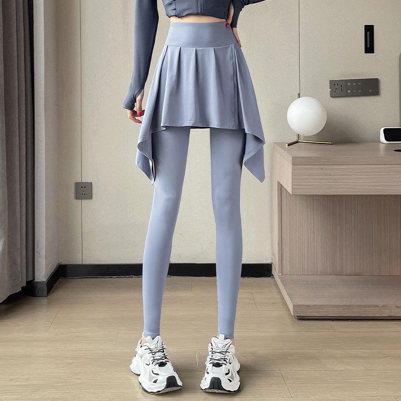 Women's Autumn 2024 Yoga and Sportswear Set: Running Jacket, Tennis/Badminton Skirt, and Fitness Pants