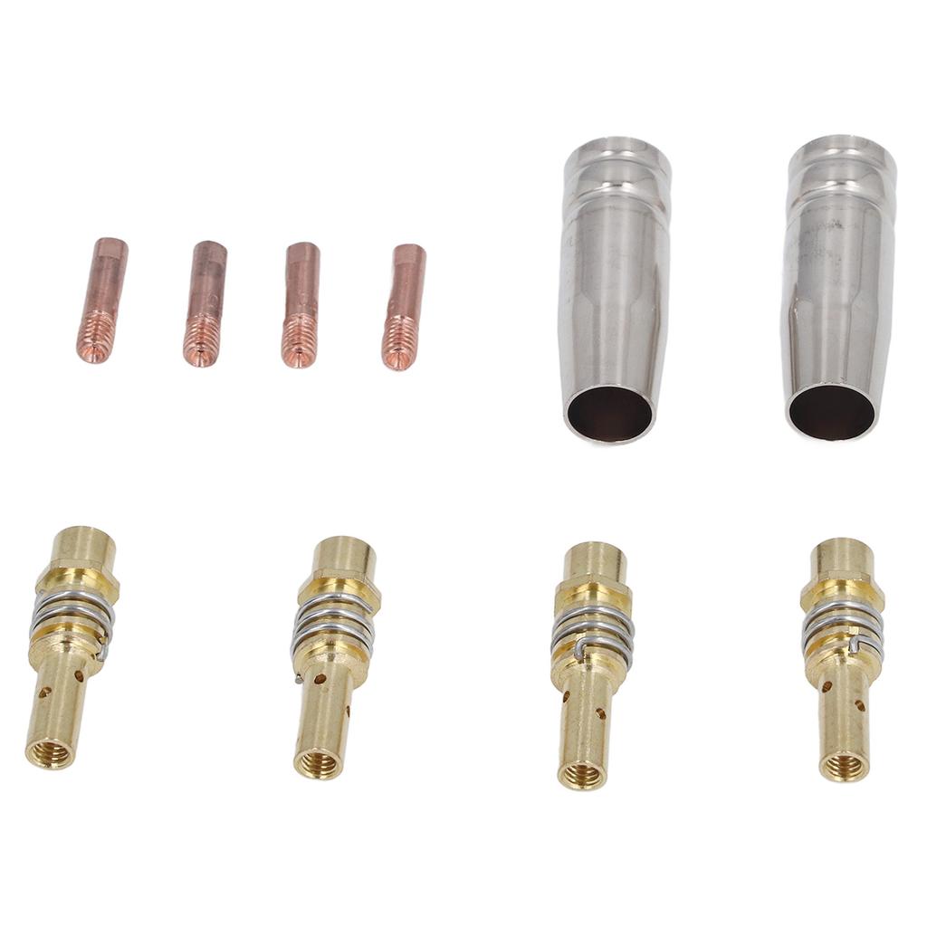 MIG Welding Consumables Kit Copper Contact Tips Connecting Rods Nozzle Replacement for 15AK Welder