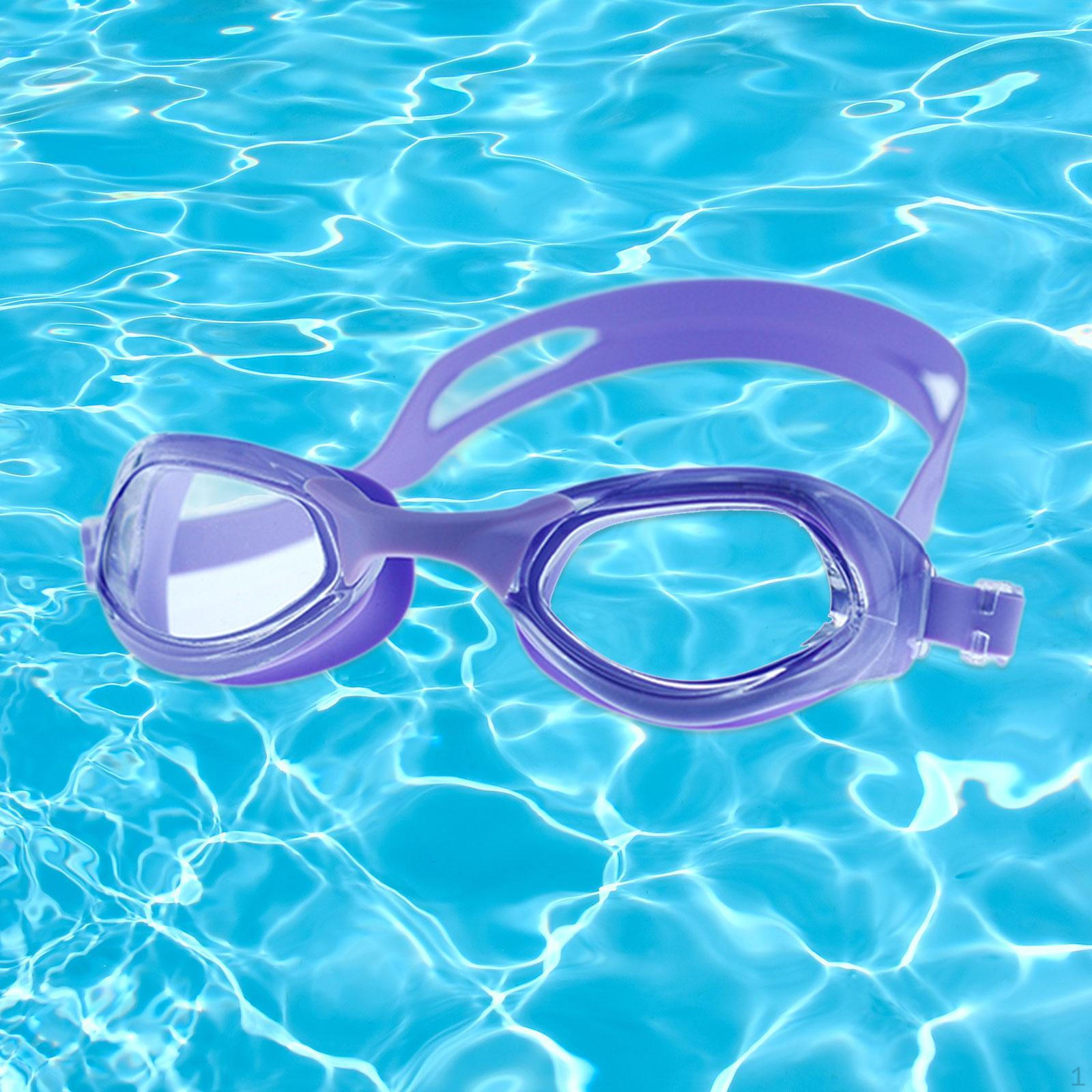 

Adults Swimming Goggles Diving Accessories Wide Vision Waterproof Eyewear Swim Glasses for фиолетовый