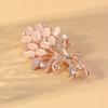 1PC Fashionable Opal Stone Flower Brooch Pin Garment Accessories Birthday Gift Brooches For Women Rhinestone Brooch Pin-6691
