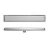 MDNG Brushed Stainless Steel Invisible Strip Floor Drain