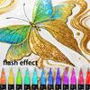 96/72/48/24 Colors Dual-Tip Glitter Marker Set -Fine-Point Watercolor Pens with Vibrant Colors, Greeting Cards, Mugs, Wooden DIY