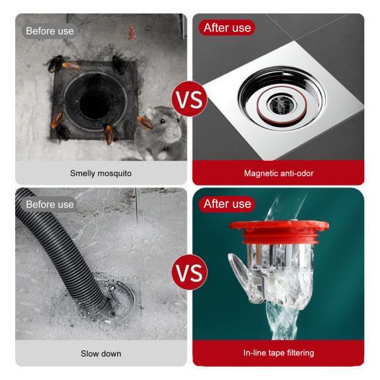 Odor Proof Floor Drain Core Odor Install Proof Valve Easy Anti-overflow Magnetic Levitation Seal