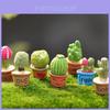 Delicioso Mini Ornamento de Resina de Cacto para Decoração Encantadora de Jardim de Fadas Artesanal