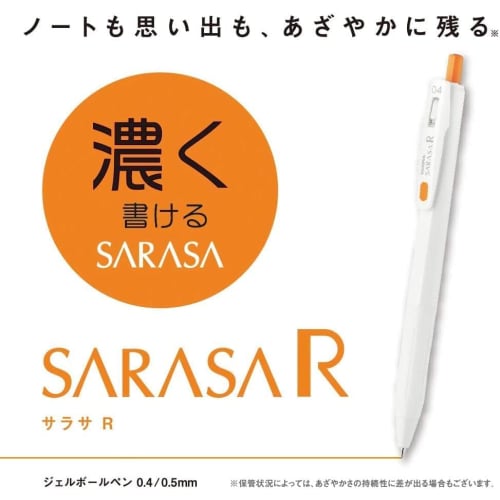 Zebra gel ballpoint pen refill Sarasa R JRV-0.4 lead red 10 pieces B-P-RJRV4-R