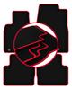 Velour Floor Mats with Red Edge For: Mazda CX30 / CX-30 Crossover (2019-)