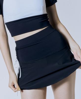 Malemomi Ripple Running & Swim Skirt (Black)