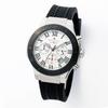 Authentic Salvatore Marra Wristwatch, SM23106-SSWHBK, 5 ATM Water Resistant, Chronograph, Date Display, Rubber Strap, SSWHBK