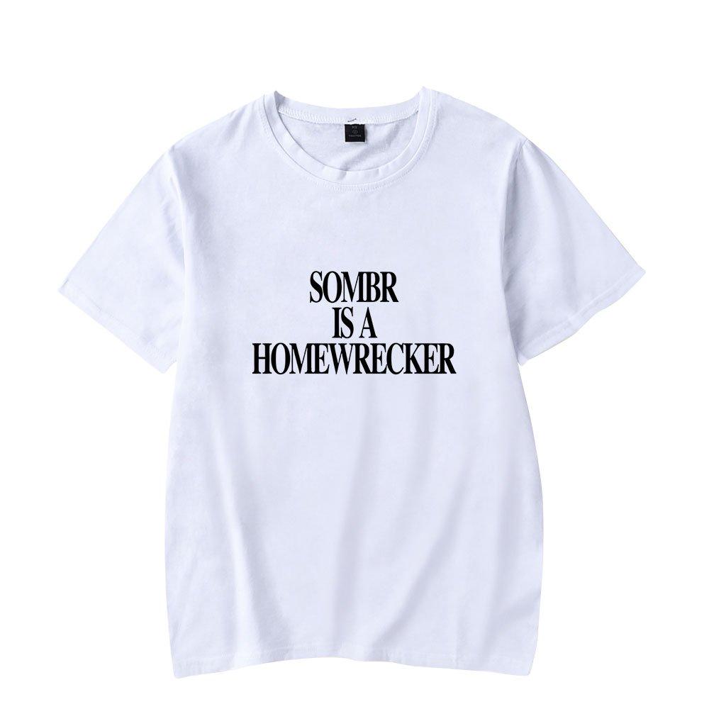 Sombr Logo Merch T-Shirt Sommer Unisex 2026 Kurzarm Lässiges Design Tee