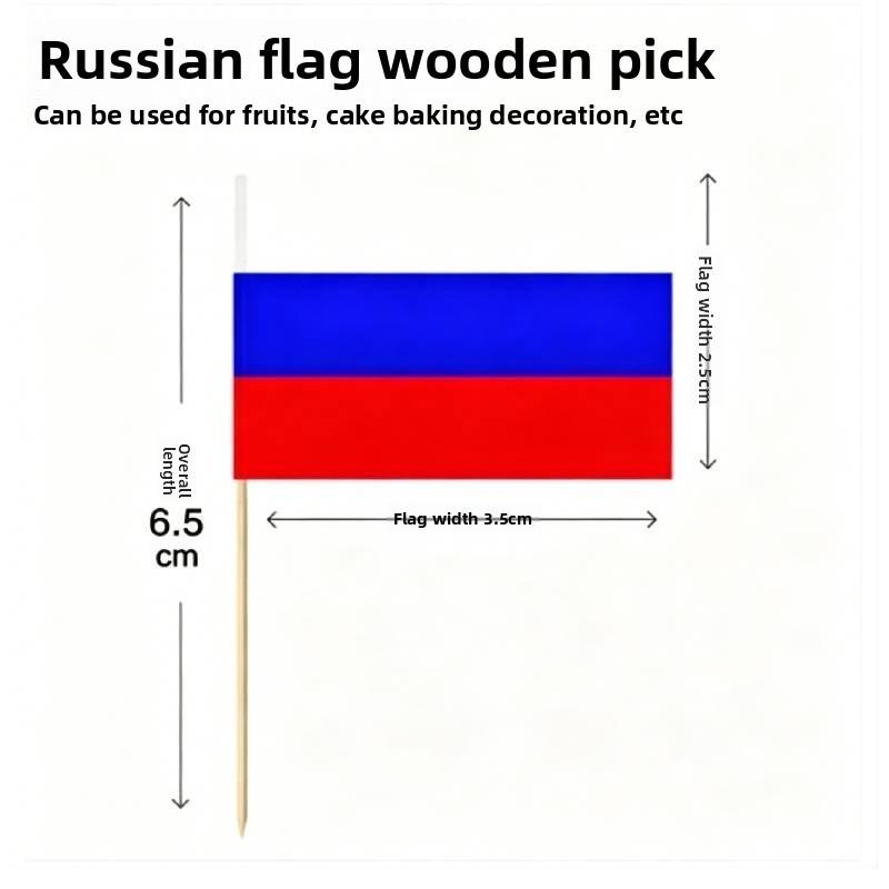 Multinational Flag Toothpick Food Decor Pack For Fruit Garnishes And Cocktails
