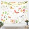 Butterfly Tapestry Glitter Diamonds Print Wall Art Luxury Elegant Blue Wall Hanging Blanket for Living Room Bedroom Home Decor